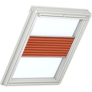 sunny orange pleated blinds for VELUX windows